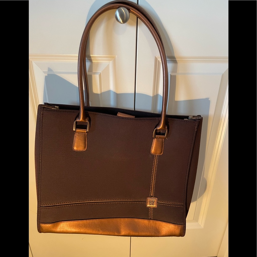 DVF ( Diana Von Furstenberg) 2 tone canvas and leather large shopper…